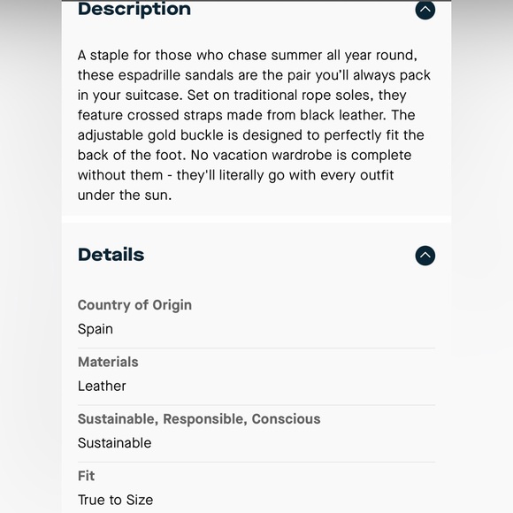 Alohas Espadrilles, Crossed Black Leather, EU size 37/US size 6.5 - Picture 15 of 16